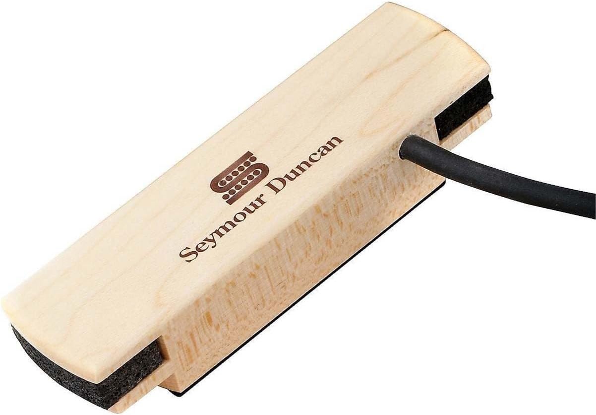 Seymour Duncan 11500-31 Woody Hum Canceling Acoustic Guitar Soundhole Pickup - Maple Bundle w/ 12x Fender Guitar Picks, and Liquid Audio Polishing Cloth