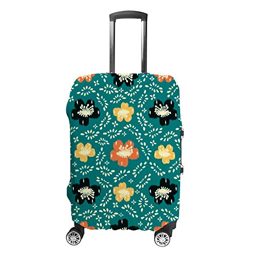 Housse de transport pour bagages motif fleurs en tissu extensible premium