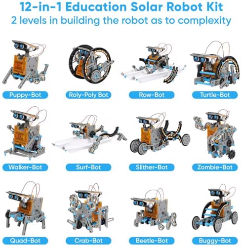 STEM 13-in-1 Education Solar Power Robots Toys for Boys Age 8-12, Educational Toy Science Kits for Kids Experiment Robotics Set Birthday Gifts for 8 9 10 11 12 Years Old