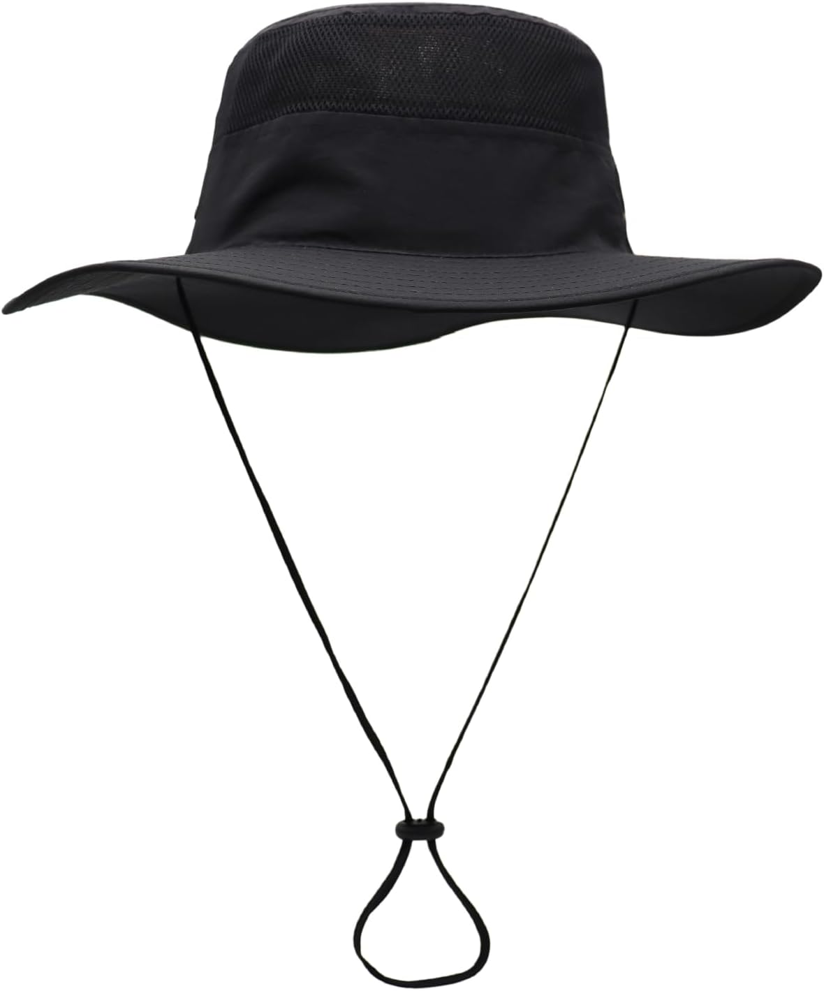 outfly Unisex adult Lightweight Bonnie Mesh Bucket Wide Brim Sun Hat, Black, 6 3/4-7 1/2