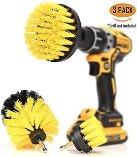 DRILL BRUSH 360 Original Attachments 3 Pack kit Medium- Yellow All Purpose Cleaner