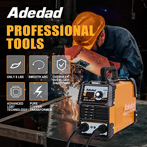 Adedad Welding Machine 160Amp, 110/220V Stick Arc Welder Machine, Igbt Inverter Digital Display Lcd Mma Welder, Built-In Hot Start Arc Force Portable Electric Welding Machine, Beginner Welder Kit #TOP3