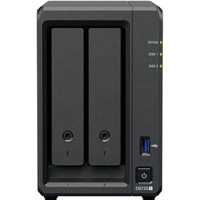 DiscTech DS725+ 2-Bay NAS Server Combo with Enterprise HDD Storage, 4GB DDR4 RAM, 2.5GbE LAN, USB 3.2 (56TB) 2x28TB