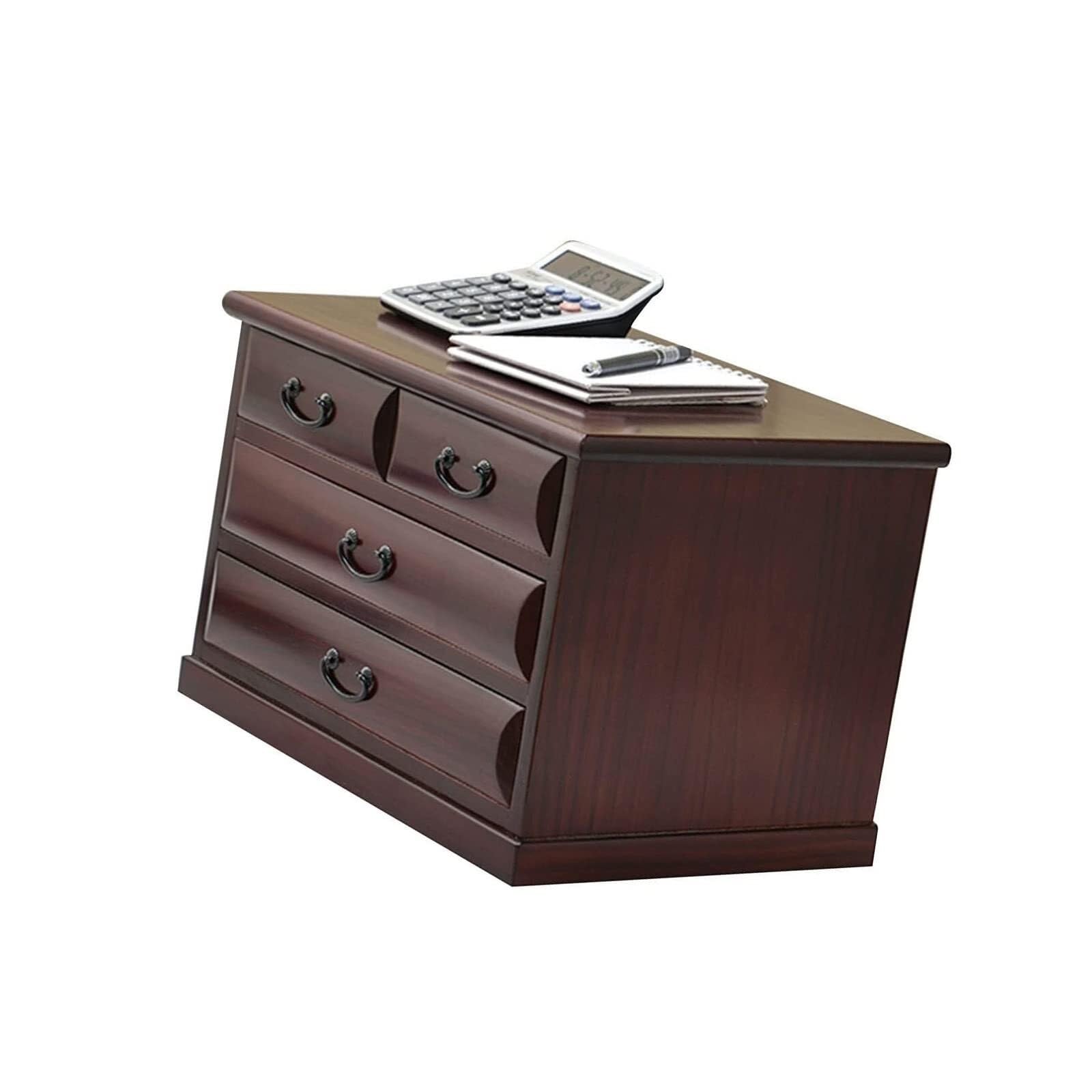 MYUYEE Desktop File Cabinet With 5 Drawers - Organized Storage Box For Documents Flat File Organizer Efficient Desktop Drawer Solution For Home & Office (A-4 Drawers)