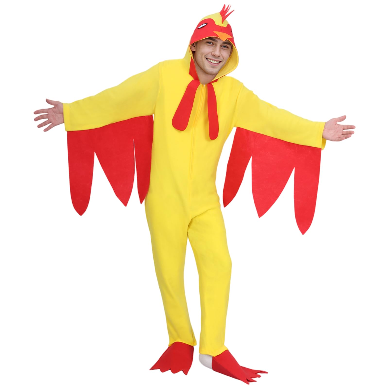 Maryparty Chicken Costume Adult Chicken Fancy Dress Costume Adult for Easter Carnival Parties Halloween (M)