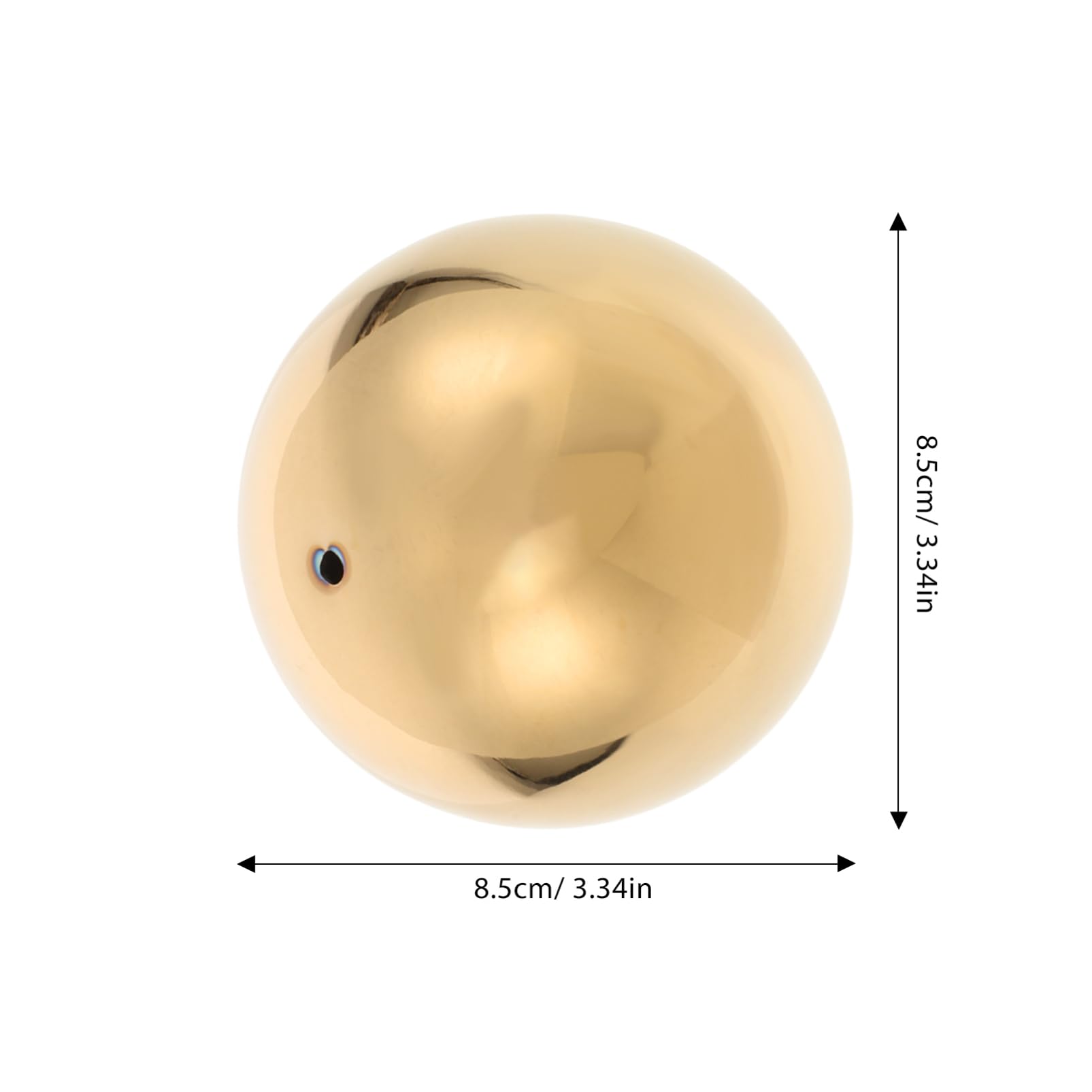 Garneck Gold Decorative Balls 2 Pcs Hollow Garden Balls Reflective Surface for Outdoor Decorations