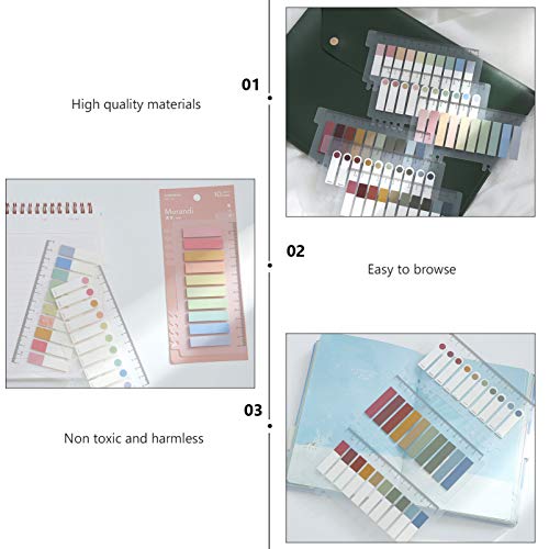 STOBOK 3 Conjuntos de Bandeiras Guias Marcadores de Página Guias de Página de Índice Adesivo Colorid