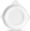 ONTUBE Ceramics Grater Plate for Ginger, Garlic, Onion, Cheese, Lemon, Chocolate, Vegetables and Fruits for Kitchen, White 5.5 x 1 Pieces