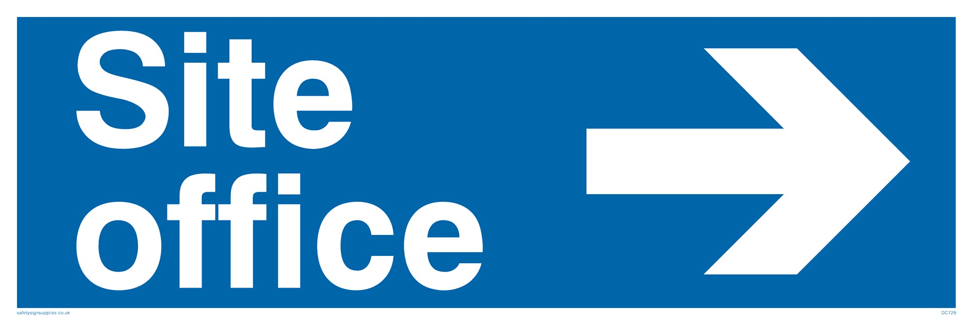 Pack of five - Site OfficeArrow Facing Right Sign - 300x100mm - L31