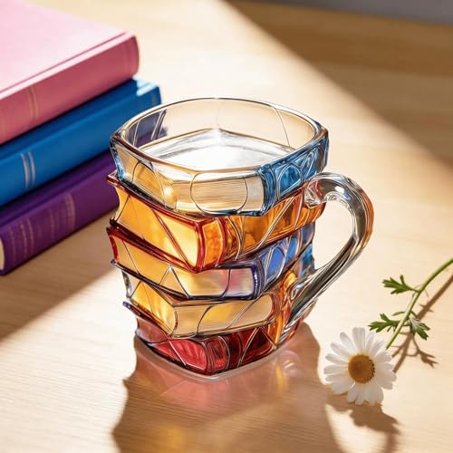 Taza Vintage de Vidrio Relief 11 Oz con Cuchara miniatura 1