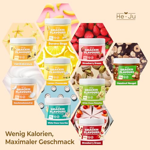 He-Ju Flavour Pulver Proben Set 8 x 30g, verschiedene Geschmackspulver Sorten, vielseitig einsetzbare Süßungsmittel für Lebensmittel und Getränke