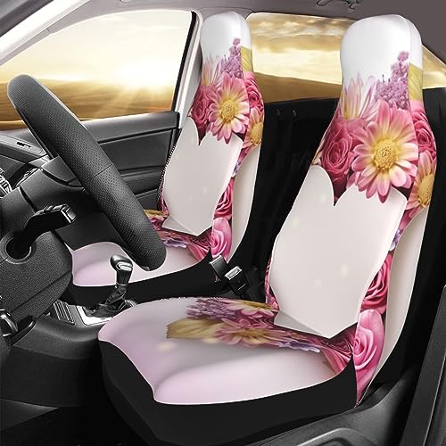 Housse de siège auto anti-tache motif fleurs pour sièges abîmés