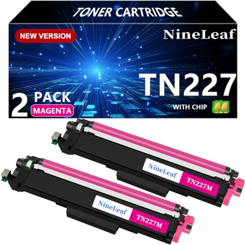 Image of TN227 Magenta High Yield Toner Cartridge 2 Pack for HL-L3230CDN HL-L3290CDW | Replacement for Brother TN-227 TN223 TN227M TN-223M Work with HL-L3270CDW MFC-L3770CDW MFC-L3750CDW HL-L3210CW Printer