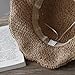 Versatile Retro Woven Handmade Straw Hat with Ruffled Bow, Womens Straw Bucket Hat Foldable Wide Brim Floppy Beach Sun Hats (A#)