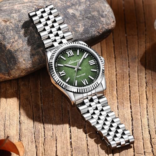 Image of ADDIESDIVE 10.6 MM Luxury Watches for Men Women Roman Numerals Synthetic Sapphire VH Sweep Second Fluted Bezel Casual Wear Unisex Watch