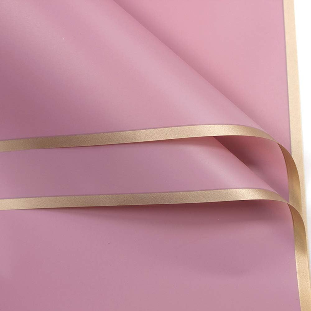 Zarwani – 10 Sheets Korean Style Waterproof Pink Bouquet Wrapping Paper (58cm x 58cm, 60 Microns) | Golden Border Design, Giftwrap for Flowers & Christmas Gift Wrapping Paper (10, Gold Border Pink) Zarwani – 10 Sheets Korean Style Waterproof Pink Bouquet Wrapping Paper (58cm x 58cm, 60 Microns) | Golden Border Design, Giftwrap for Flowers & Christmas Gift Wrapping Paper (10, Gold Border Pink)