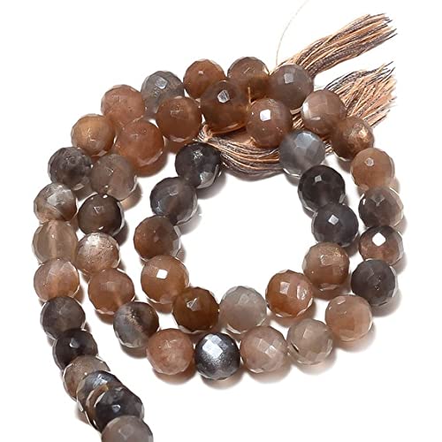 Multi Moonstone faceted Round Beads LKBEADS pour création bijoux 14''
