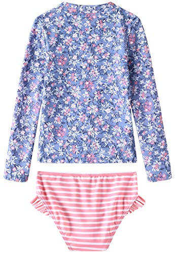 UMELOK Toddler and Little Girls Rash Guard Sets with Bikini Bottoms Swimwear2
