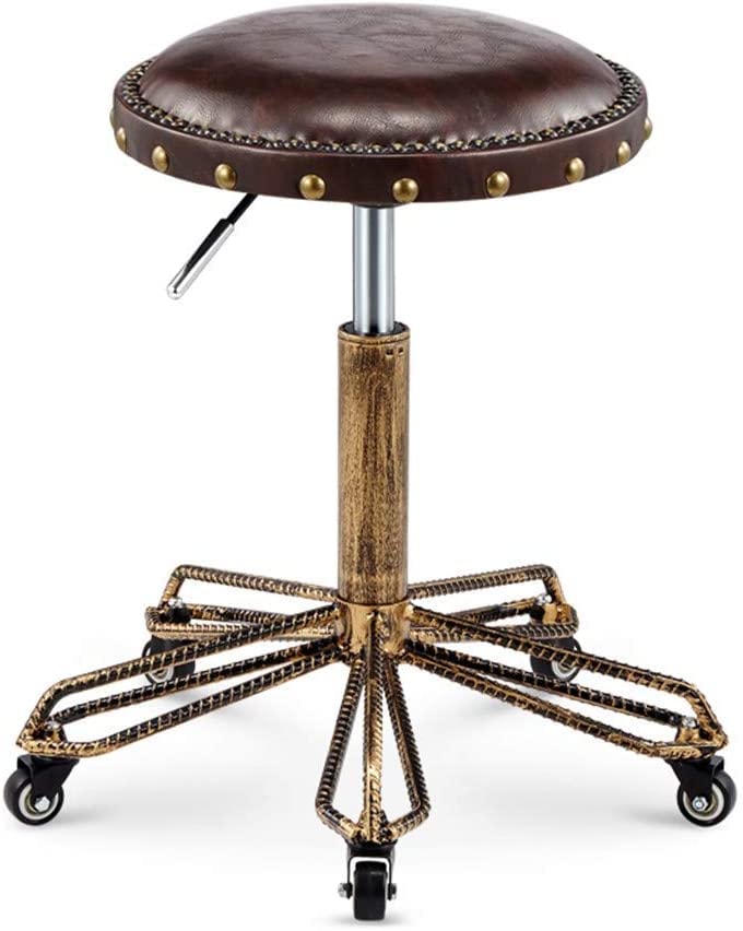 Stool on Wheels Heavy Duty Rolling Stool Drafting Massage Spa Stool Heavy Duty Hydraulic For Shop Guitar Lab Tattoo Workbench Medical Adjustable Swivel Stool Chair (Color : E, Size : 4558CM) Yearn for