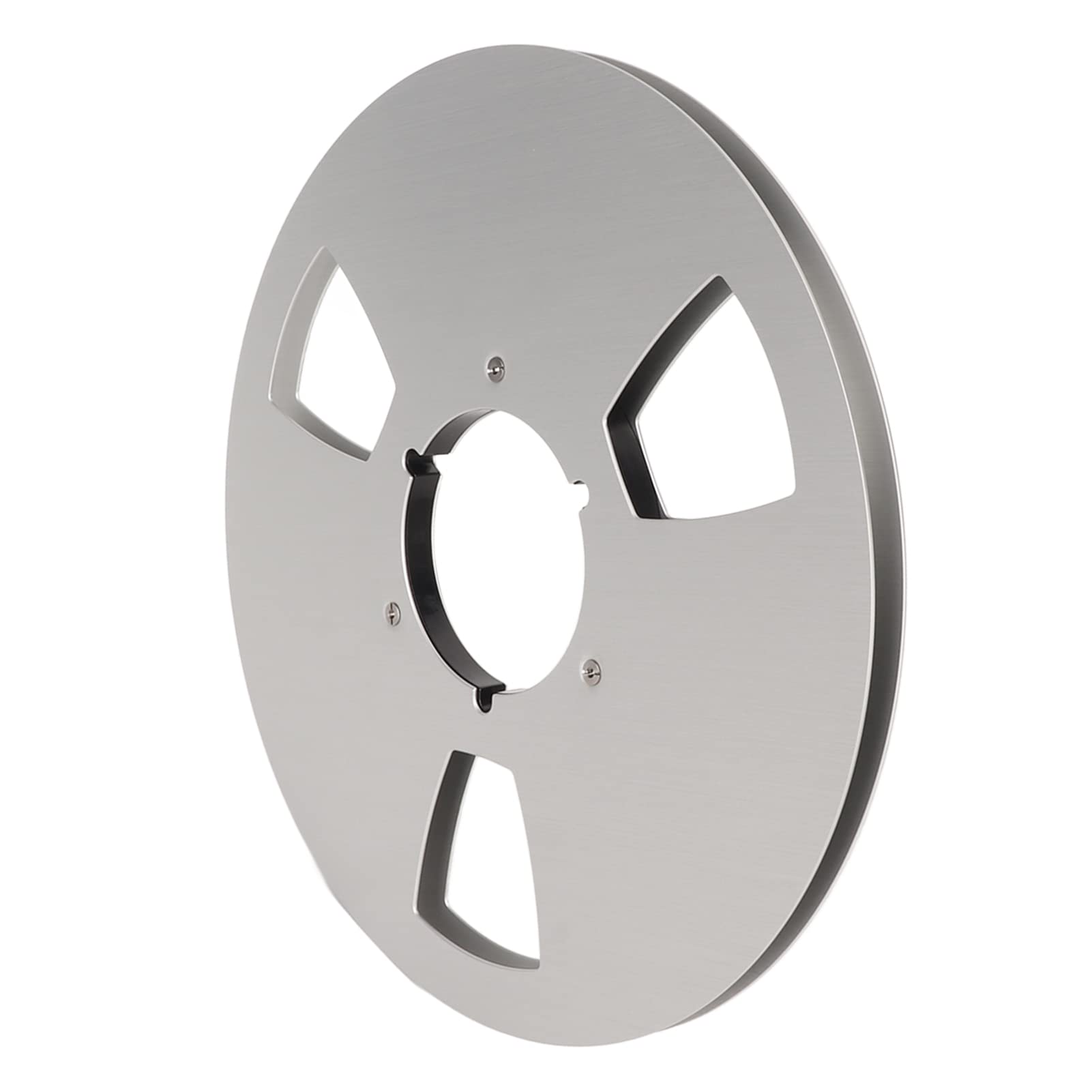 1/4 10 Zoll Leere Bandspule für Roar Reel-to-Reel-Bandspieler, Aluminium 3 Löcher Offene Spule Tonband-Leerspule für NabTEAC Universal-Ersatz (Silber)