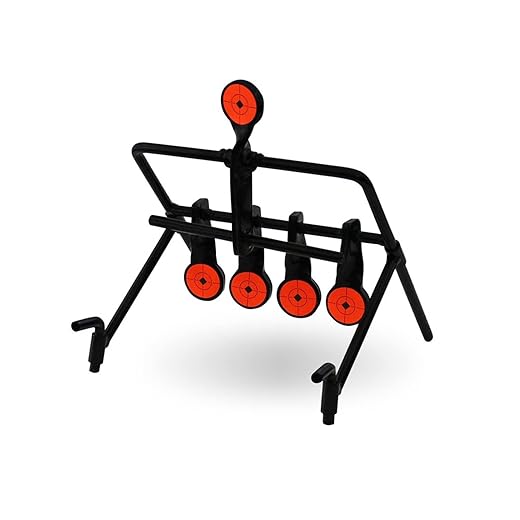 BIRCHWOOD CASEY World Of Targets Gallery Portable Easy-to-Use Durable Steel Resetting Targets with High Visibility Target Spots for Maintenance-Free Aigun/Rifle/Handgun Shooting