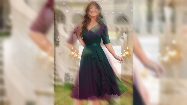 green emerald velvet dress Yasmeen Floral Halter Godet Maxi Dress