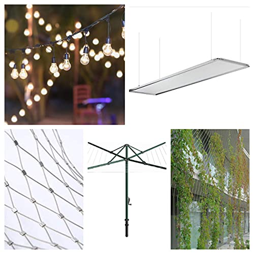 Cable de acero de 12mm resistente con núcleo trenzado de 7x19 hilos para jardín 7