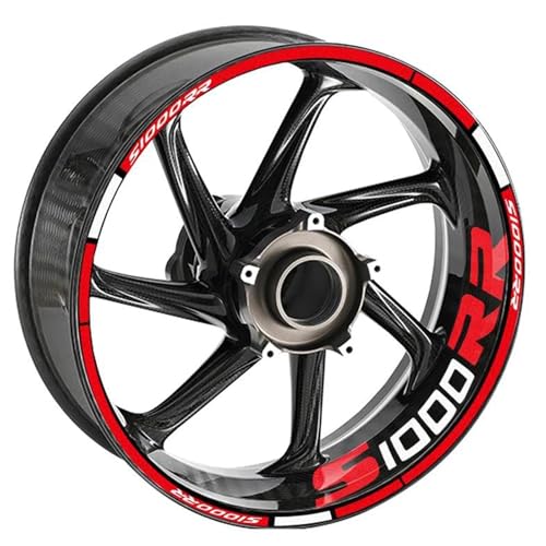 Bande de jante moto BMW S1000 RR rouge pour rénover et masquer les micro-rayures