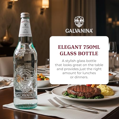 Image of Galvanina Still Mineral Water - Premium Italian Mineral Water, 750 ml (12 Glass Bottles) | Pure, Smooth Hydration with Clean Mineral Finish.