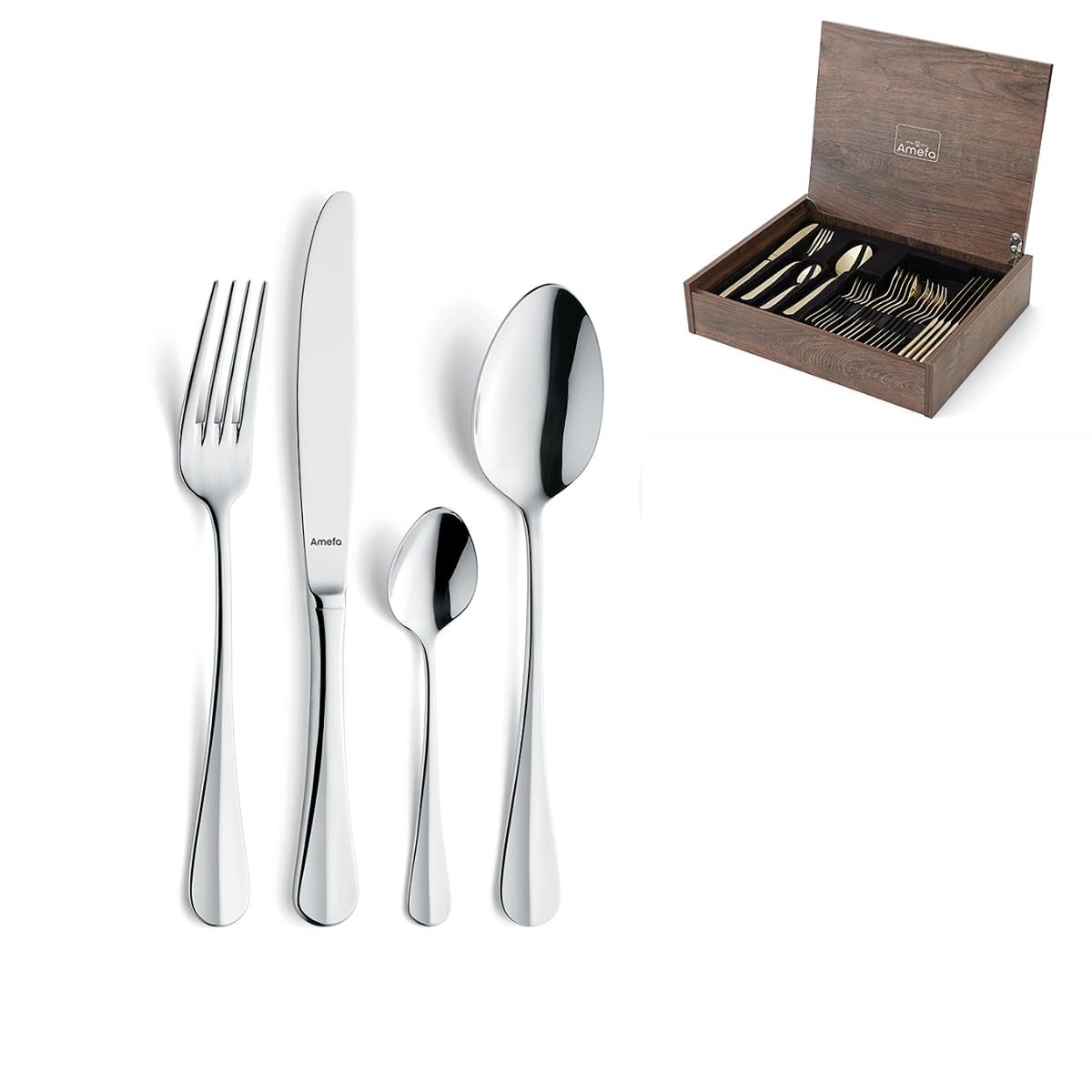 Couverts Amefa Baguette lot de 24 pour sublimer vos dîners de fête en famille