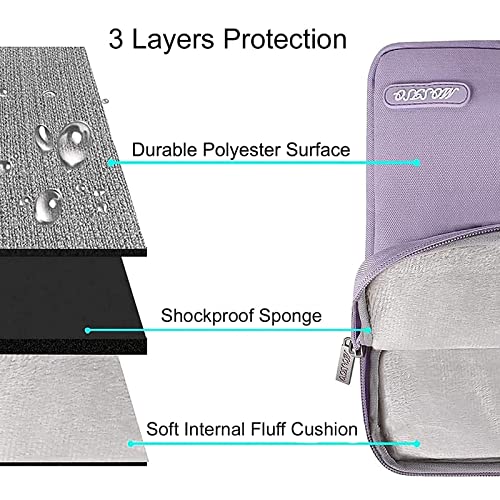 Image of MOSISO Laptop Case 13 inch, 13 inch Laptop Sleeve Compatible with MacBook Air M4 M3 M2 M1 2025-2018 / Pro M2 M1 2025-2016, Polyester Vertical Computer Sleeve Bag with Pocket, Purple