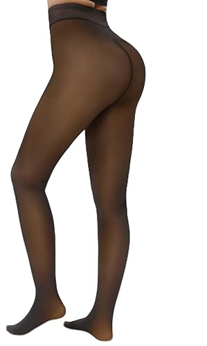 HONGTEYA Fleece Lined Tights Women Winter Thermal Leggings Pantyhose Fake