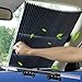 Tysonir Car Windshield Sun Shade, Retractable Sun Shade, Sunshade to Keep Your Vehicle Cool and Damage Free, UV Sun and Heat Reflector, Easy to Use, 2019 New.