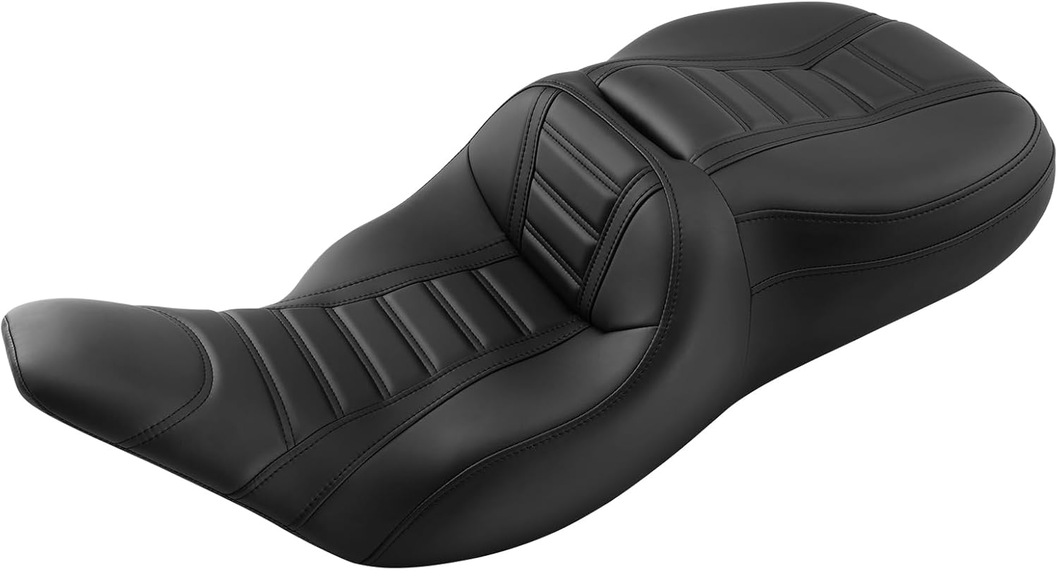 Black Motorcycle Seat Driver Passenger Seat for Harley Davidson Touring Electra Glide Road King Road Glide Street Glide 1997-2007