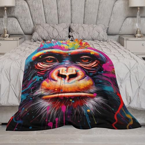 Manta de mono de franela suave para sofá y sillón de 130x150 cm 7