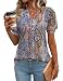 Rapbin Sommer T-Shirt Damen Oberteil Tunika Kurzarm Bluse Basic Shirt