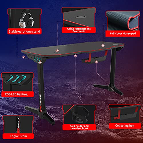 Gaming Desk with LED Light for PC - Image 3