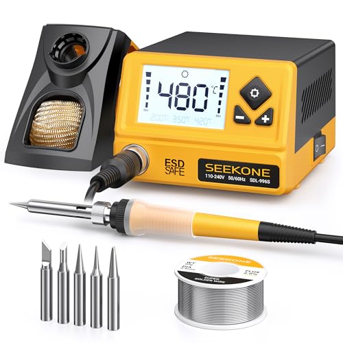 SEEKOEN 60W Soldering Station with LCD Display, 5 Tips