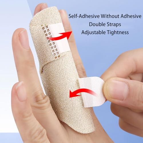 Image of Obtheleg Finger Splint, Thumb Splint for Broken /Straightening /Arthritis, Adjustable Mallet Splint and Hand Brace, Breathable Finger Support Suitable for Each Finger - 1pc (S)