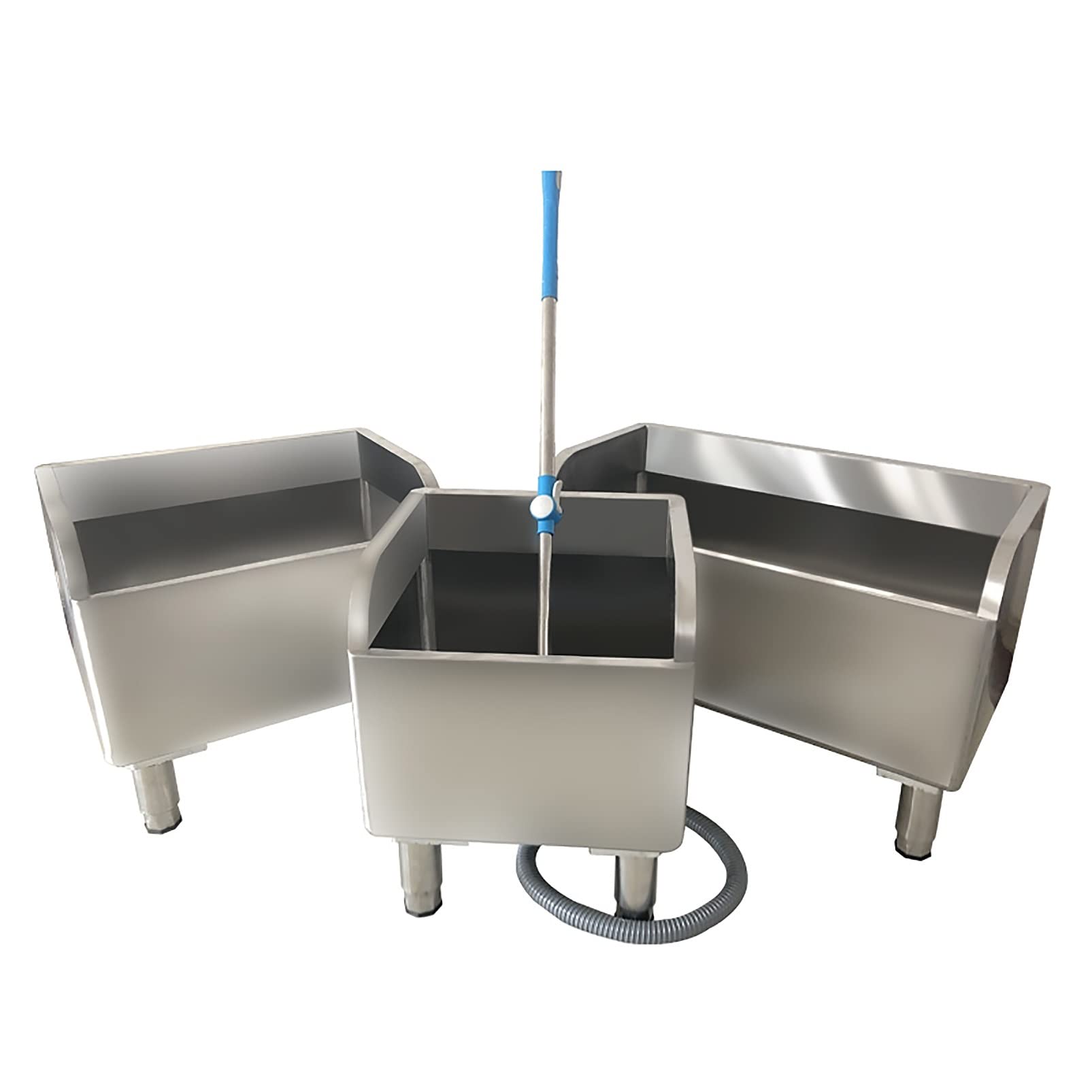 AYCDL Stainless Steel Floor Mop Sink, Outdoor Slop Sink Basin, Utility Tub for Laundry Room, Small Pet Washing, Multi-Use Mop Service Basin for Kitchen/Rest,60x41x60cm
