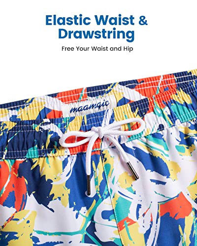 Image of maamgic 2 in 1 Mens Swim Trunks 7 Inch Swim Shorts Swim Suits Board Shorts