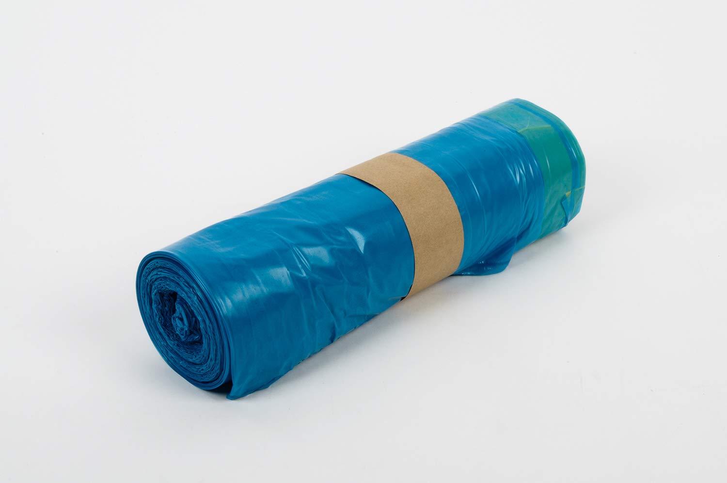 Funny AG-879 LDPE-Zugbandsäcke, 700 x 1100 mm, Typ 60, Blau, Circa 120 L, 250 Stück)