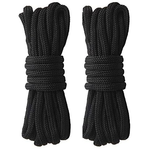 JSHANMEI Dock Lines Rope-2pack 25FT Double Braided Boat Docking Lines Mooring Lines with 12inch Eyelet Anchor Line Boat Equipment(Dia:3/8"-2pcs) Cover
