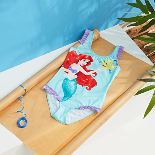 Image of Disney Girls One Piece Swimming Costume, Comfortable Stretchy Swimsuit - Girls Gifts