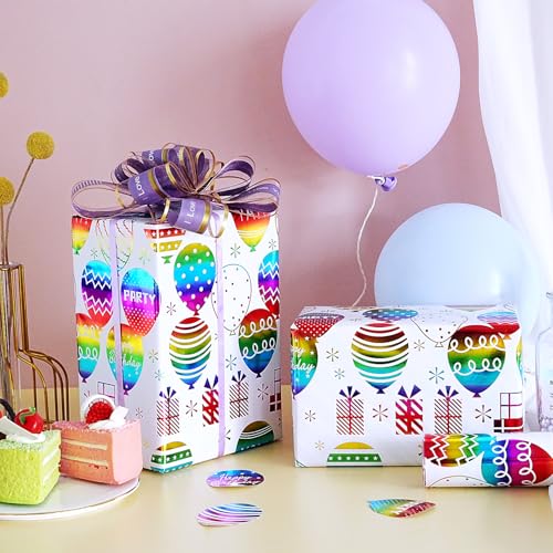 Film métallique de papier cadeau brillant pour anniversaire et fête