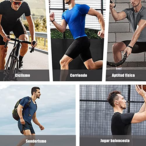 Top Masculino para Treino, Manga Curta, Camisas Masculinas de Compressão Com Elástico Alto para Trei
