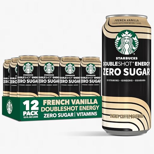 Starbucks Doubleshot Zero Sugar Coffee Energy Drink, French Vanil...