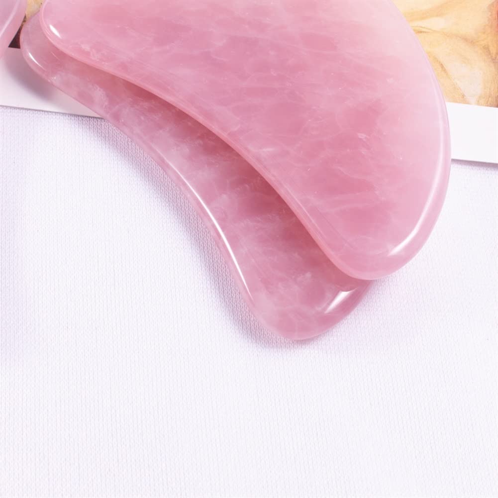 Dekoration Natürliche Rosenquarz Gua Sha Brett Körper Gesichts Auge Schabeplatte Akupunktur Massage Entspannung Gesundheitspflege Steine Haus Dekoration (Size : 1 piece)