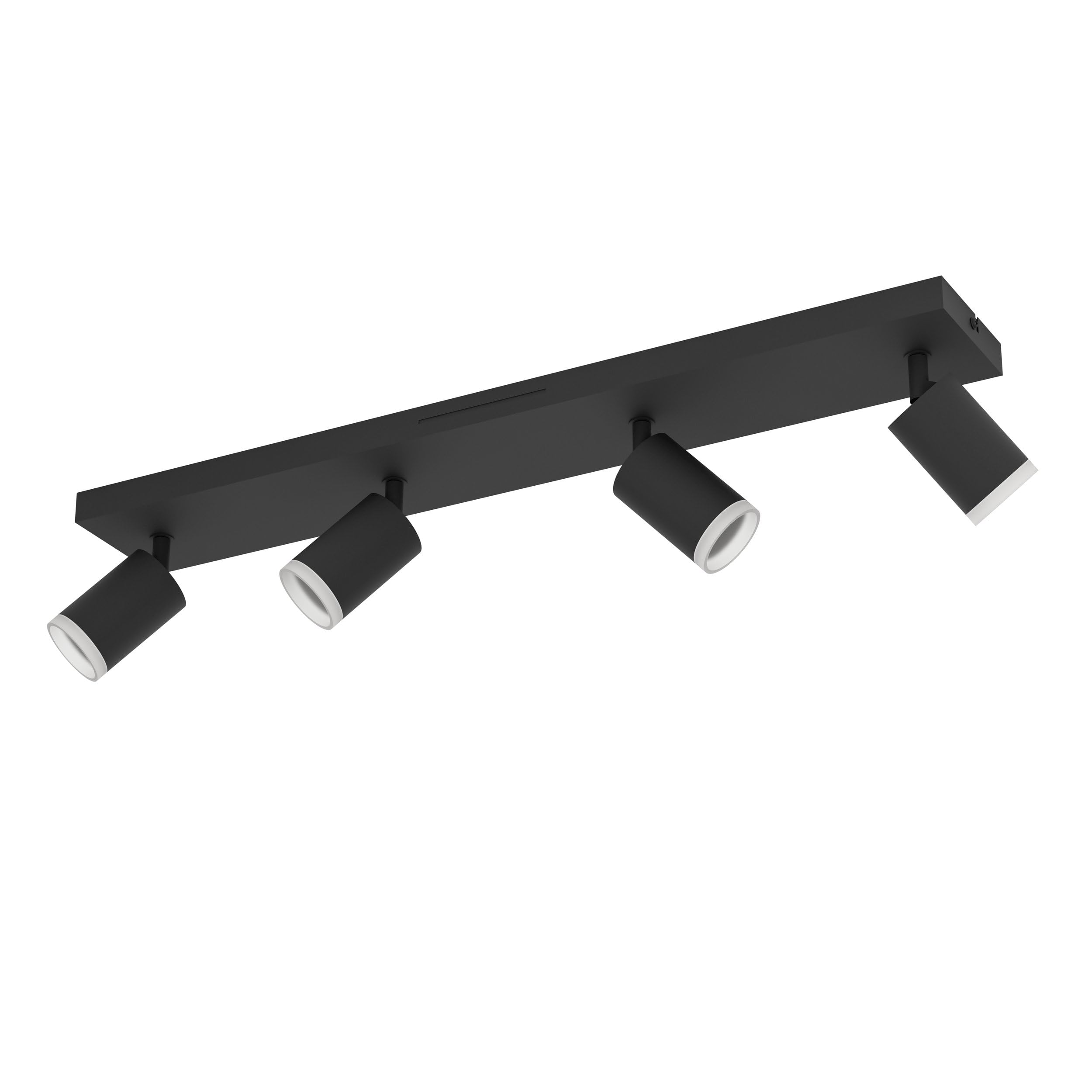 Eglo Black Connect.z Smart-Home Led Ceiling Lamp Melitello-Z, 4-Spot Spotlight, Zigbee, Matter, App And Alexa Voice Control, Warm To Cool White, Rgb, Dimmable,