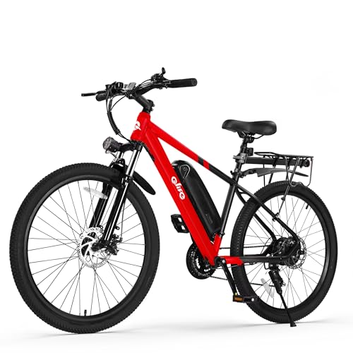 Qlife Racer Electric Bike for Adults - 21-Speed Mountain Lightweight Ebike with Peak 1000W Brushless Motor,48V 375Wh Removable Battery,26X2.1 Tire Step Over E-MTB,Up to 40 Miles Range image 6
